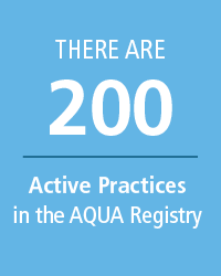 200 active practices in the AQUA Registry